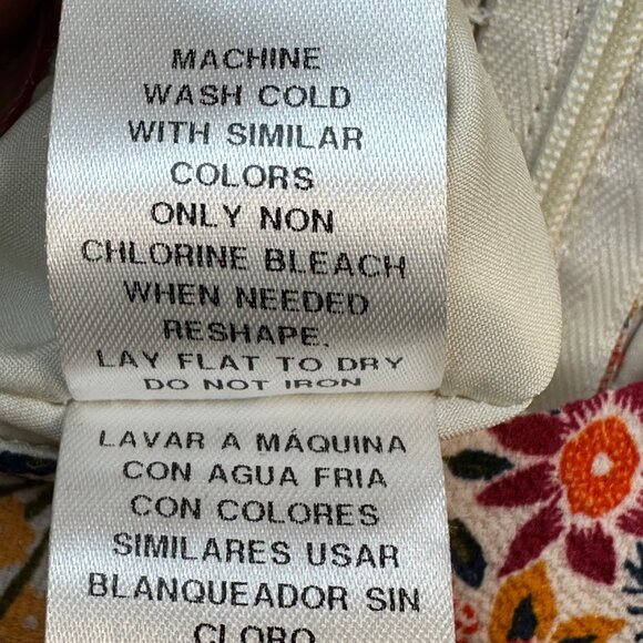 Donna Morgan Women's Sleeveless Ruffle Strap Dress Sz 16W Floral Patchwork Fairy - Picture 9 of 15